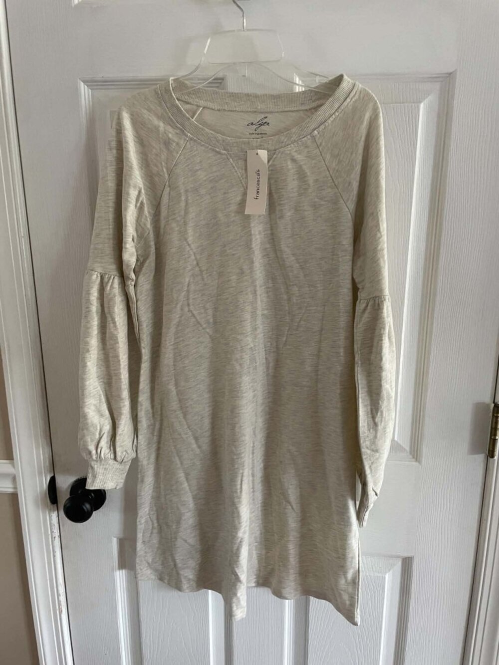 Francesca's Alya Sweatshirt Gray Dress NEW NWT XS